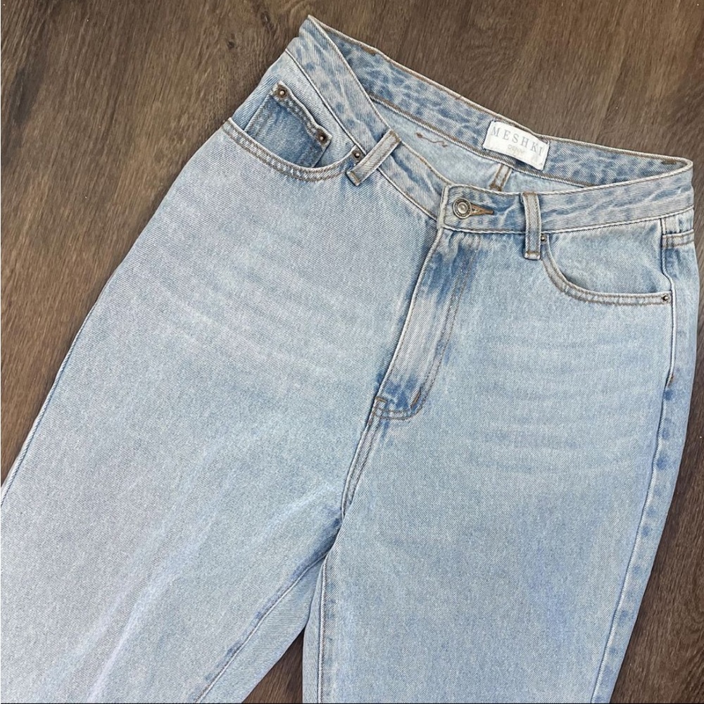 Meshki Pia Jeans | Light Blue | Split Side Wide Leg Jeans